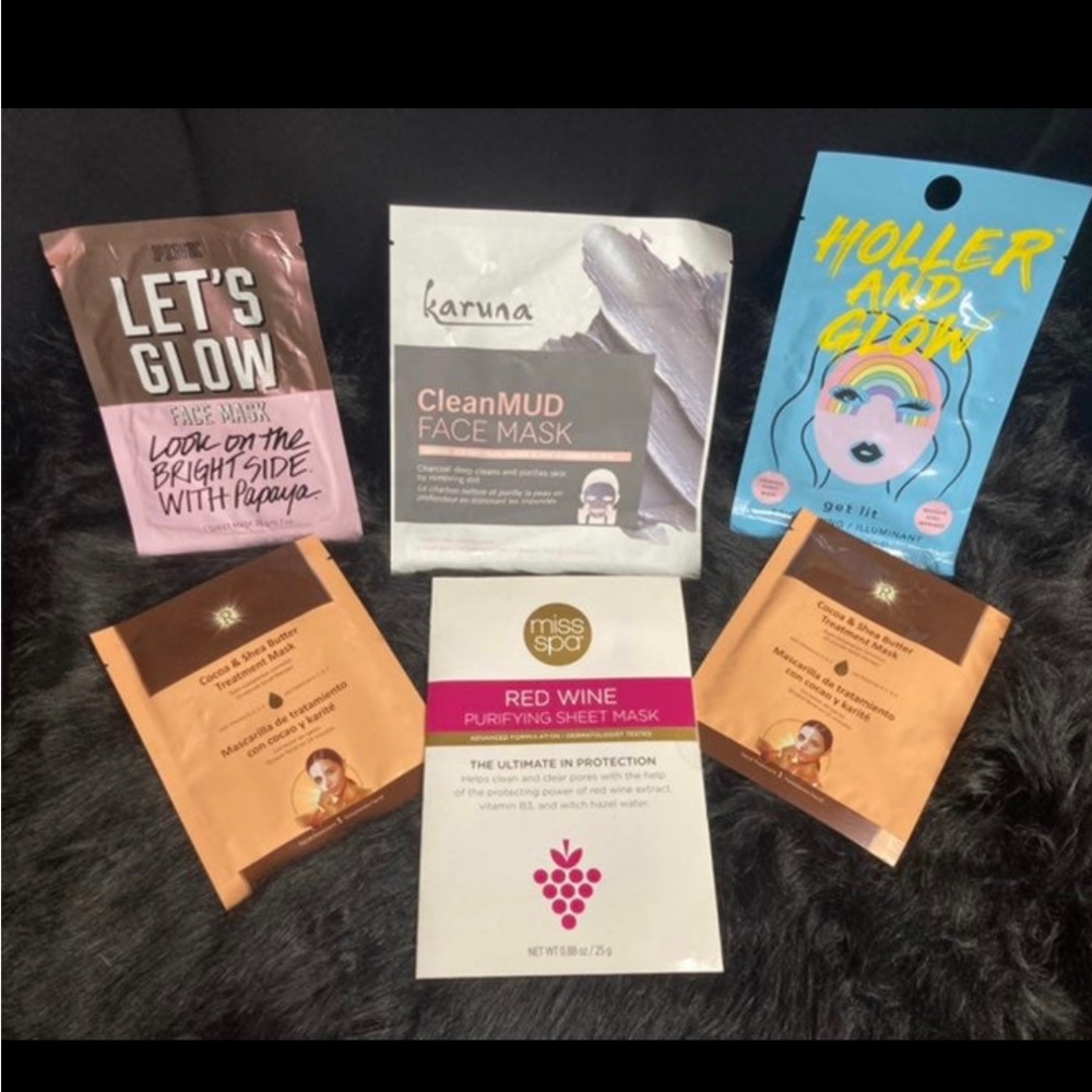6 piece assorted face mask lot new!!